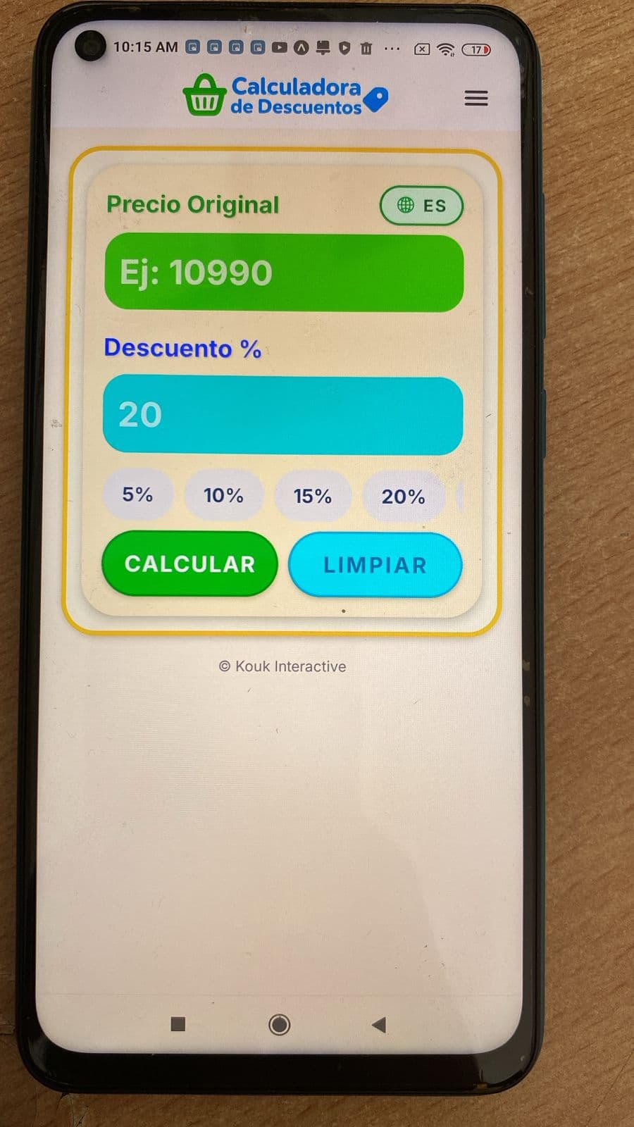 Vista Calculadora